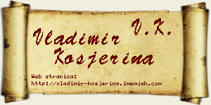 Vladimir Kosjerina vizit kartica